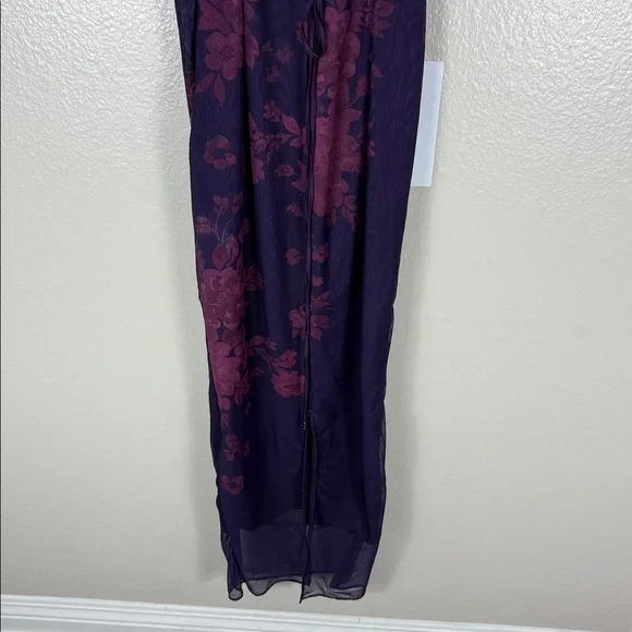 House of CB Aiza Grape Floral Print Maxi Dress - Picture 12 of 13